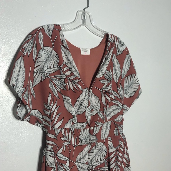 Pink Floral Sienna Sky button up dress - Picture 3 of 5